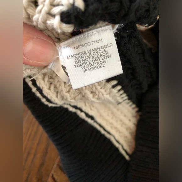 Ann Taylor LOFT Women’s S Black/Cream Open-Stitch Knit Short-Sleeve Sweater EUC! - Picture 8 of 10